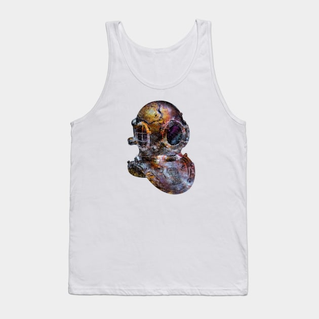 Cool Rusty Steampunk Diver's Helmet Tank Top by PaulStickland